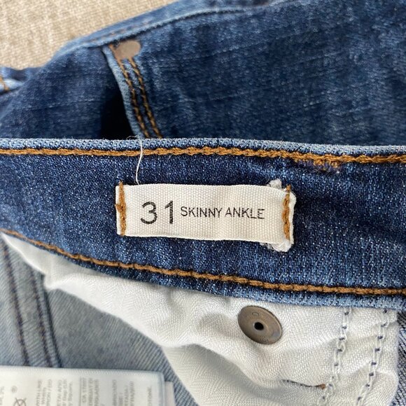 Banana Republic Premium SKINNY Ankle Jeans Women's 31 Mid Rise Blue Casual - Picture 6 of 16